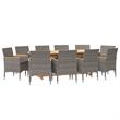 vidaXL Garden Dining Set in Gray/Dark Gray