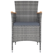 vidaXL Garden Dining Set in Gray/Dark Gray