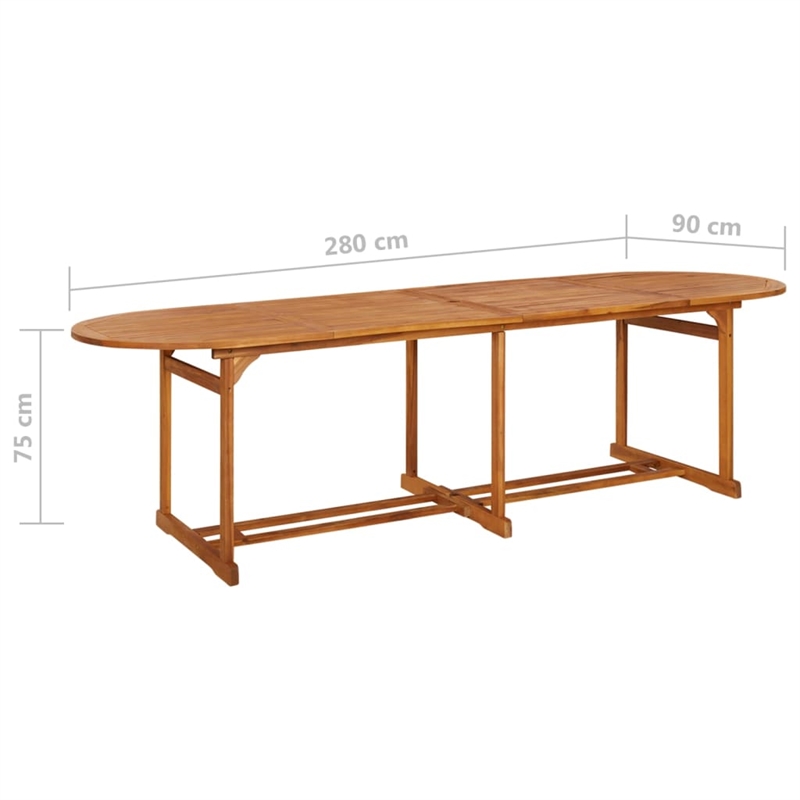 vidaXL Solid Acacia Wood 110.2