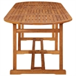 vidaXL Garden Dining Set in Black and Cream