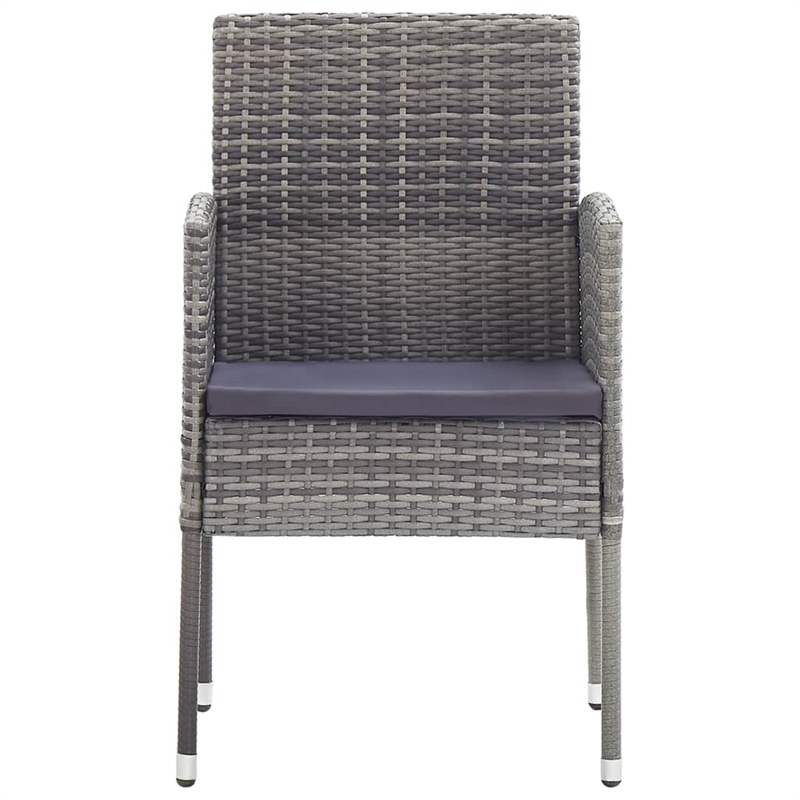 vidaXL Garden Dining Set in Anthracite/Dark Gray/Black
