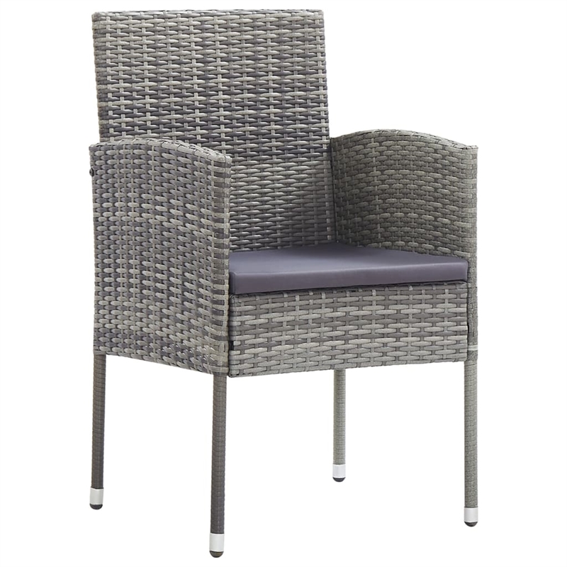 vidaXL Garden Dining Set in Anthracite/Dark Gray/Black