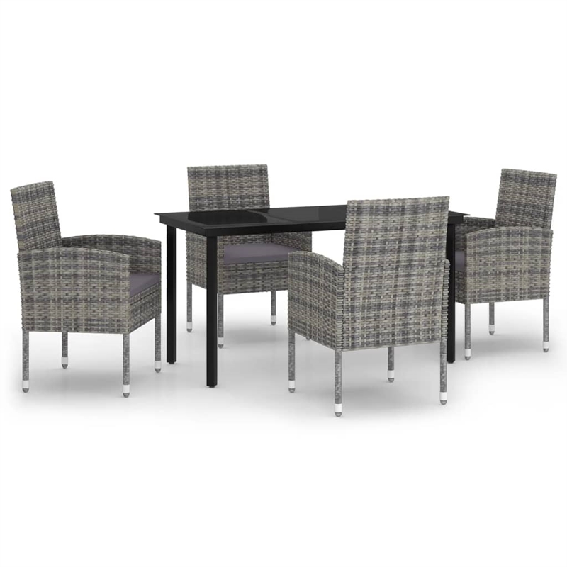 vidaXL Garden Dining Set in Anthracite/Gray