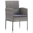 vidaXL Garden Dining Set in Anthracite/Gray