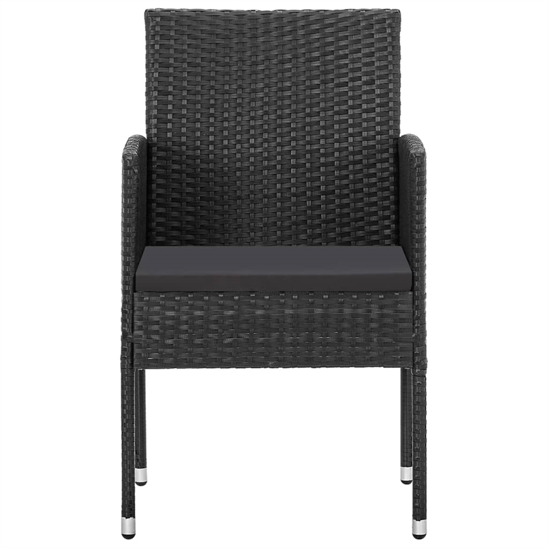 vidaXL Garden Dining Set in Black and Dark Gray