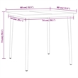 vidaXL Garden Dining Set in Black/Cream White
