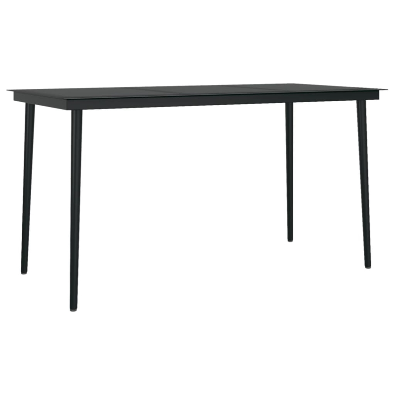 vidaXL Garden Dining Set in Black/Cream White