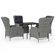 vidaXL Garden Dining Set in Light Gray/Black