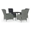 vidaXL Garden Dining Set in Light Gray/Black