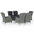 vidaXL Garden Dining Set in Light Gray/Black