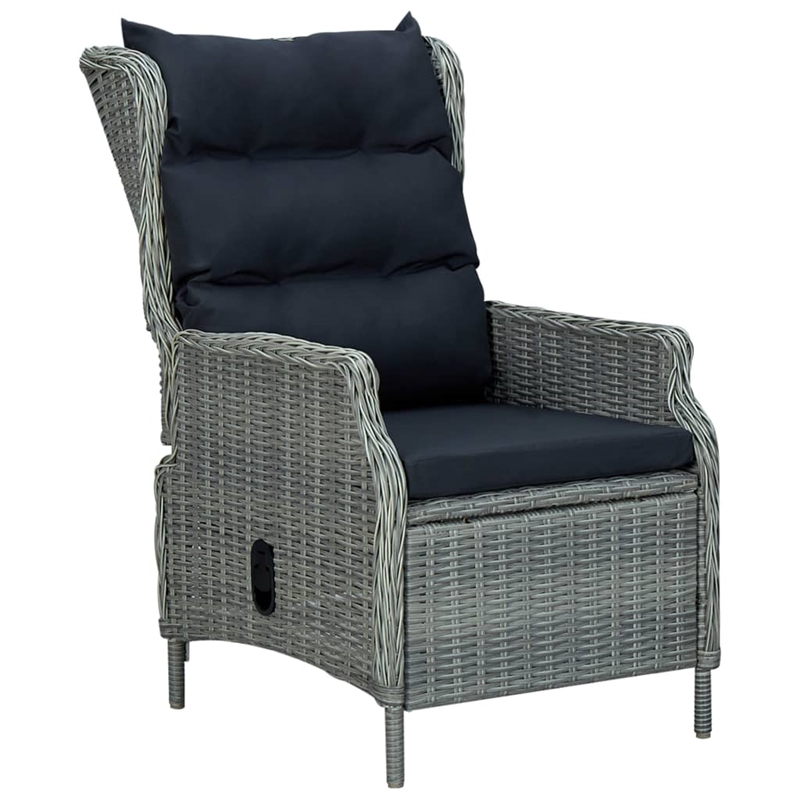 vidaXL Garden Dining Set in Light Gray/Black