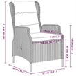 vidaXL Garden Dining Set in Light Gray/Black