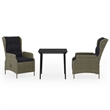 vidaXL Garden Dining Set in Brown/Black