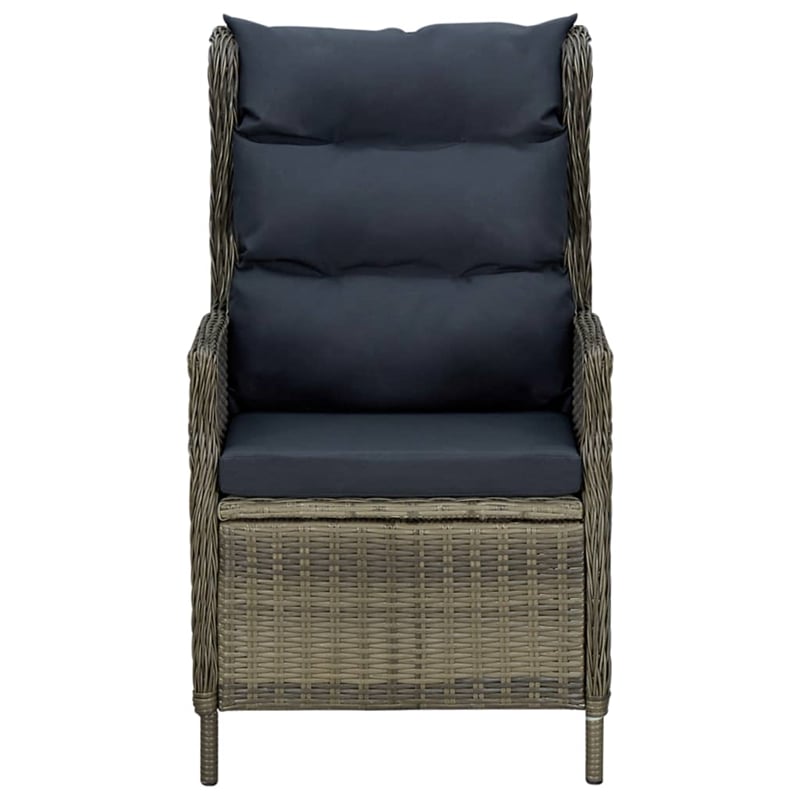 vidaXL Garden Dining Set in Brown/Black