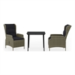 vidaXL Garden Dining Set in Brown/Black