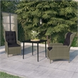 vidaXL Garden Dining Set in Brown/Black
