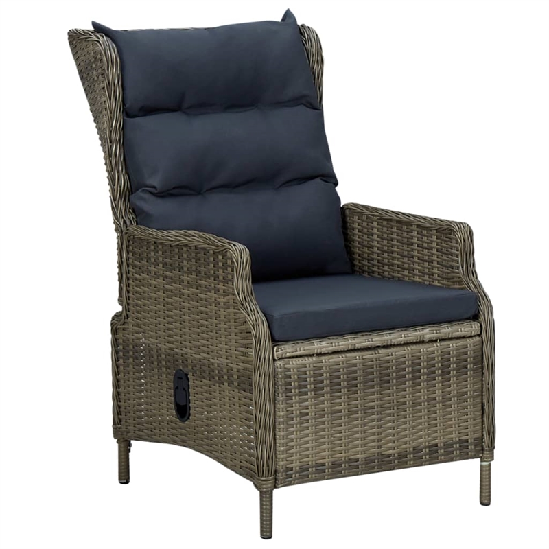 vidaXL Garden Dining Set in Brown/Black