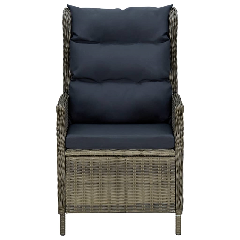 vidaXL Garden Dining Set in Brown/Black