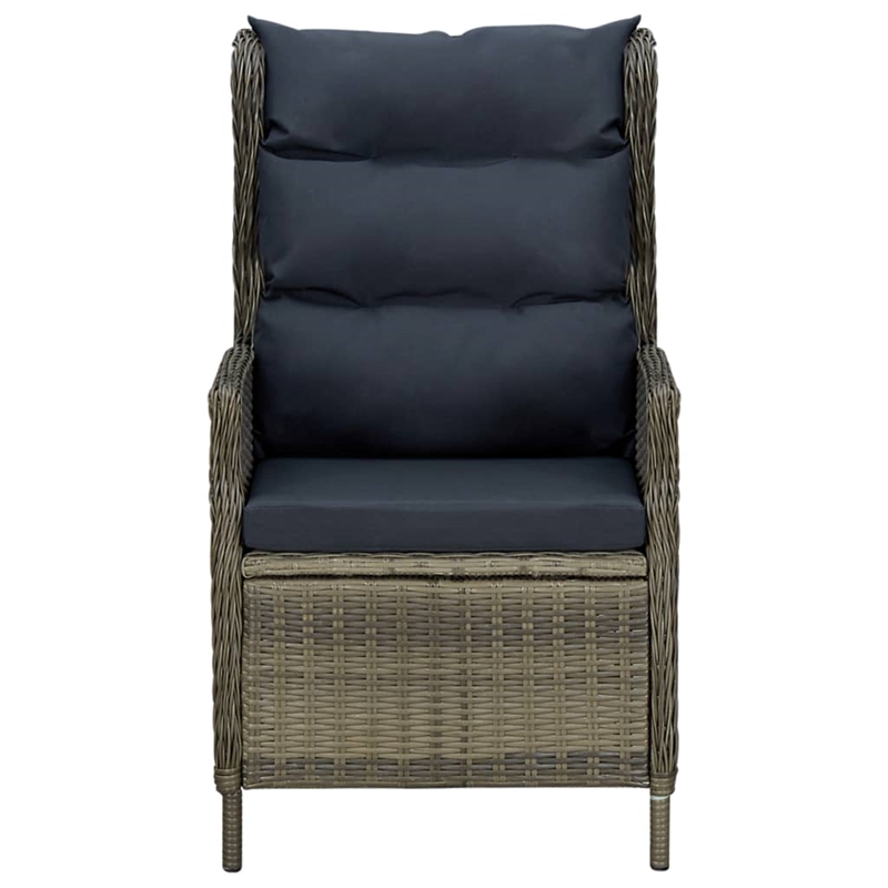 vidaXL Garden Dining Set in Brown/Black