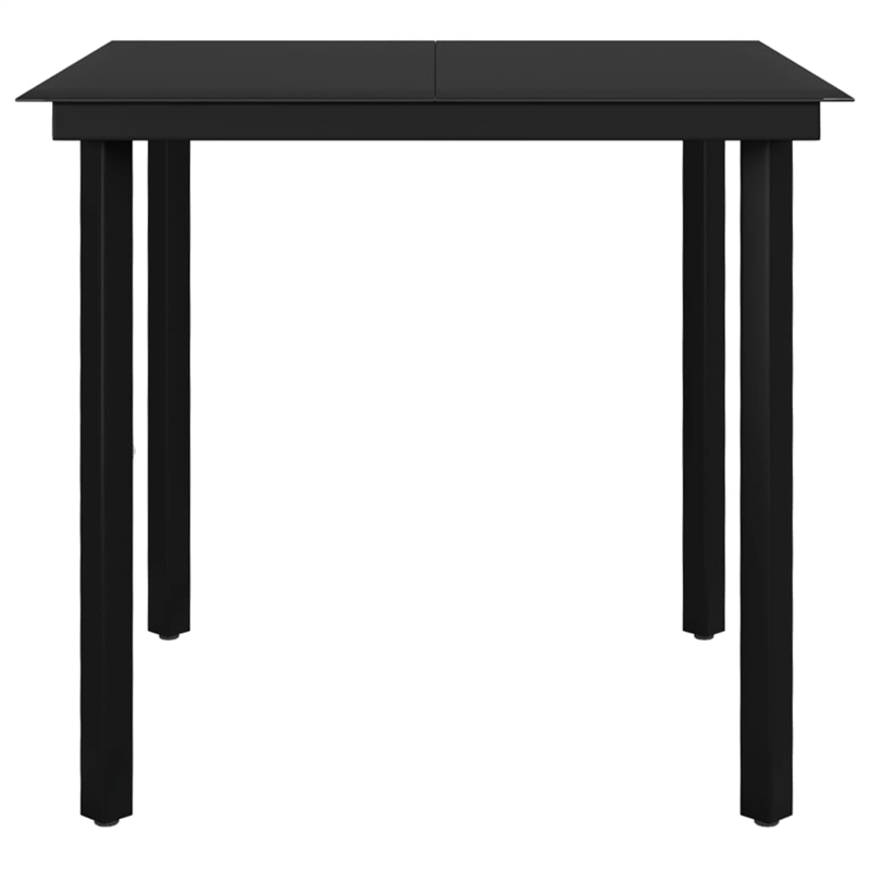 vidaXL Garden Dining Set in Gray/Dark Gray/Black