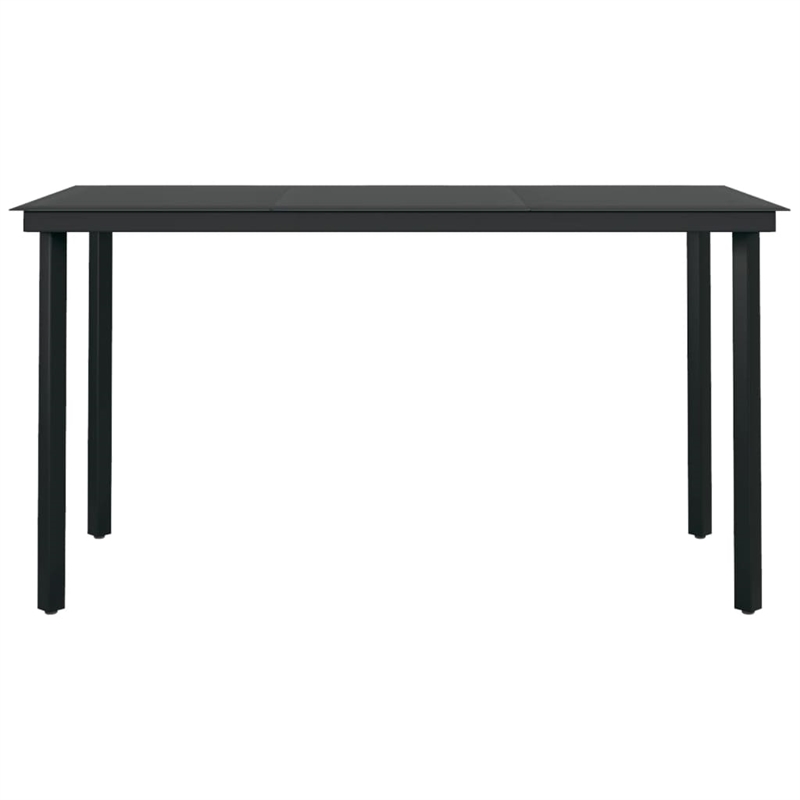 vidaXL Garden Dining Set in Gray/Dark Gray/Black