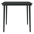 vidaXL Steel & Glass Garden Dining Set in Beige/Cream/Black