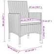 vidaXL Steel & Glass Garden Dining Set in Beige/Cream/Black