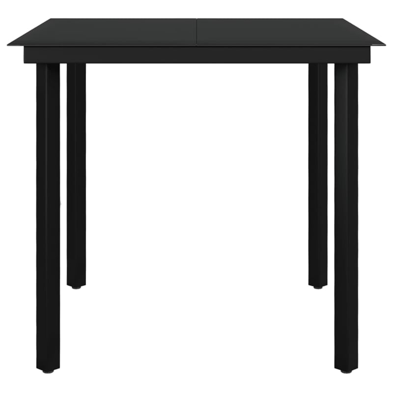 vidaXL Garden Dining Set in Black/Cream White