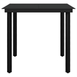 vidaXL Garden Dining Set in Black/Cream White