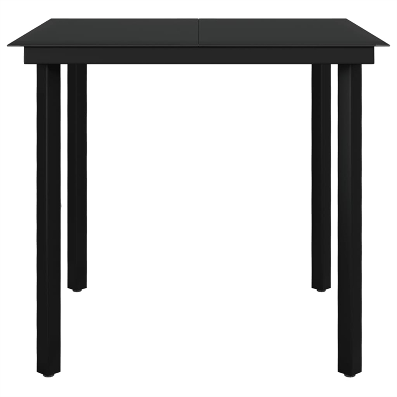 vidaXL Garden Dining Set in Black/Cream White
