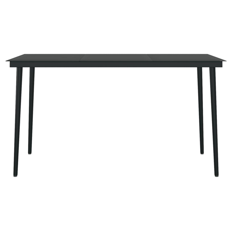 vidaXL Garden Dining Set in Black/Cream White
