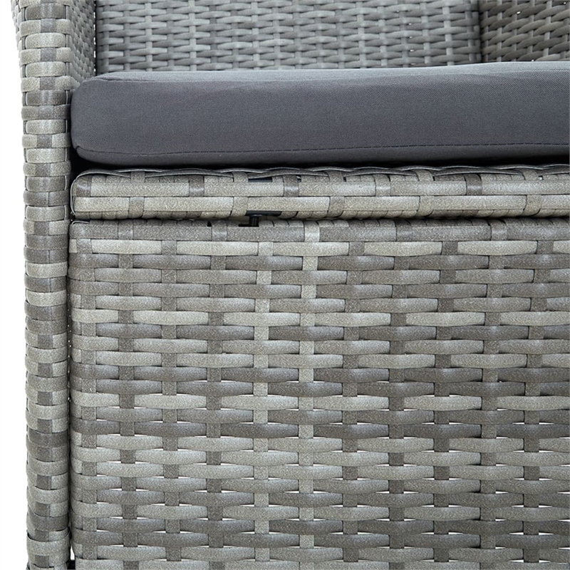 vidaXL 9 Piece Patio Dining Set in Gray/Dark Gray