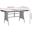 vidaXL PE Rattan & Solid Acacia Wood Medium Outdoor Dining Set in Gray