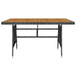 vidaXL PE Rattan & Solid Acacia Wood Medium Outdoor Dining Set in Gray