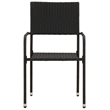 vidaXL PE Rattan/Steel/Solid Acacia Wood Outdoor Dining Set in Black