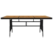 vidaXL PE Rattan/Steel/Solid Acacia Wood Outdoor Dining Set in Black