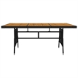 vidaXL PE Rattan/Steel/Solid Acacia Wood Outdoor Dining Set in Black