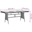 vidaXL PE Rattan/Steel/Solid Acacia Wood Outdoor Dining Set in Black
