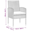 vidaXL PE Rattan/Steel/Solid Acacia Wood Outdoor Dining Set in Black
