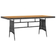 vidaXL PE Rattan & Solid Acacia Wood Large Outdoor Dining Set in Gray