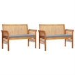 vidaXL Solid Acacia Wood/Polyester Outdoor Dining Set in Dark Gray