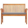 vidaXL Solid Acacia Wood/Polyester Outdoor Dining Set in Dark Gray