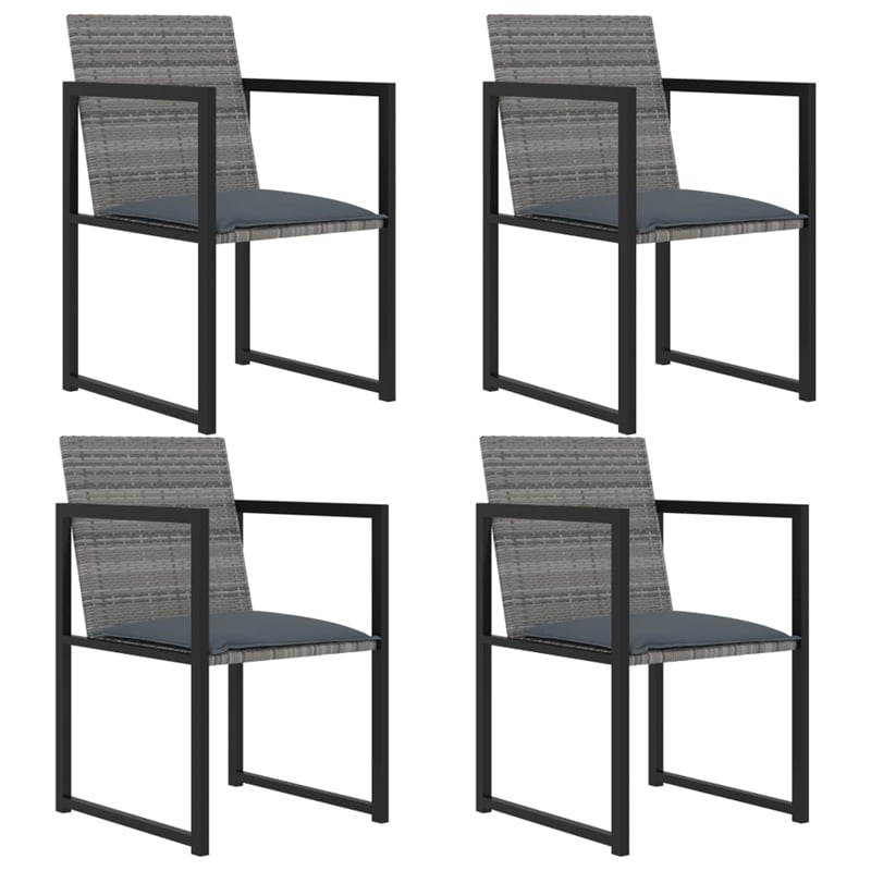 vidaXL Outdoor Dining Set in Gray/Black/Anthracite
