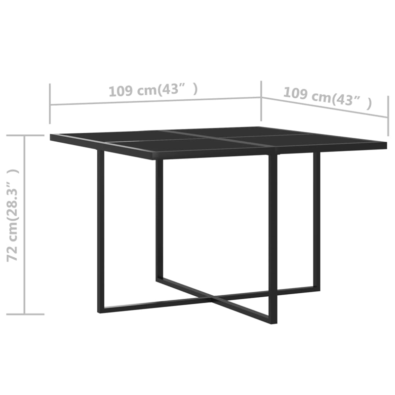 vidaXL Outdoor Dining Set in Gray/Black/Anthracite