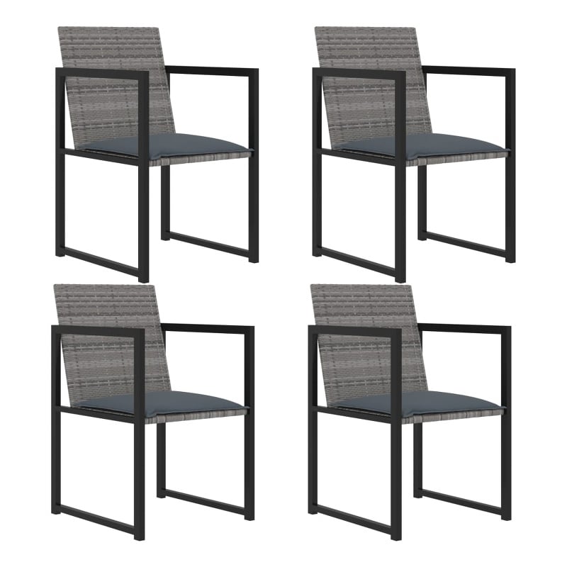 vidaXL Outdoor Dining Set in Gray/Black/Anthracite