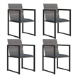 vidaXL Outdoor Dining Set in Gray/Black/Anthracite