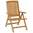 vidaXL Solid Teak Wood Medium Foldable Garden Dining Set Natural/Brown