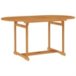 vidaXL Solid Teak Wood Large Foldable Garden Dining Set Natural/Brown