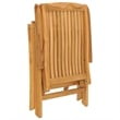 vidaXL Solid Teak Wood Standard Foldable Garden Dining Set in Brown