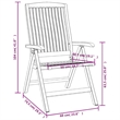 vidaXL Solid Teak Wood Standard Foldable Garden Dining Set in Brown